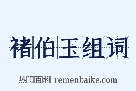 褚伯玉组词是什么意思的图片